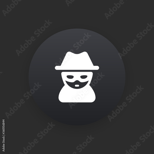 Incognito -  Matte Black Web Button