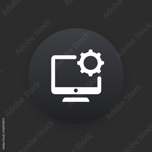 Control Panel - Matte Black Web Button