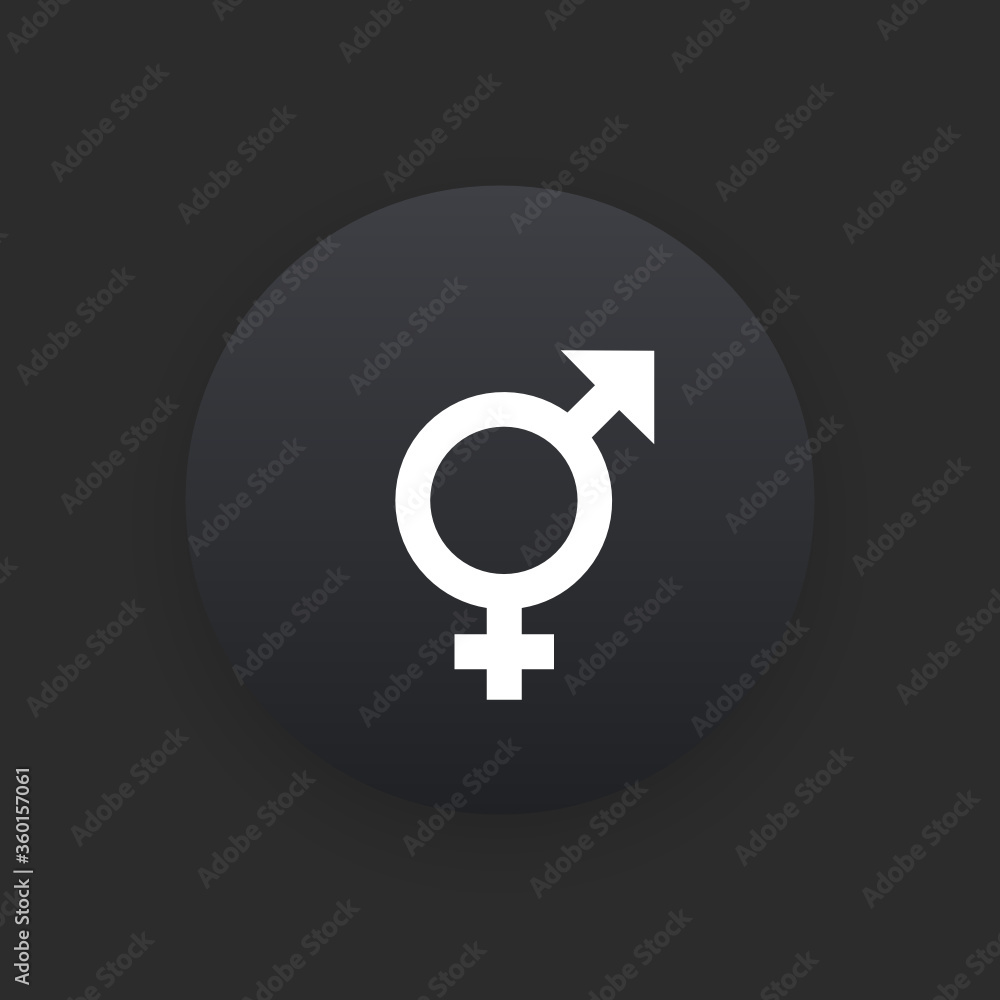 Transgender - Matte Black Web Button Transgender - Matte Black Web Button