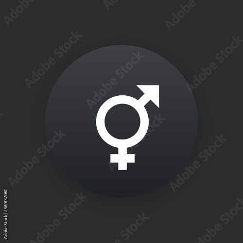 Transgender -  Matte Black Web Button