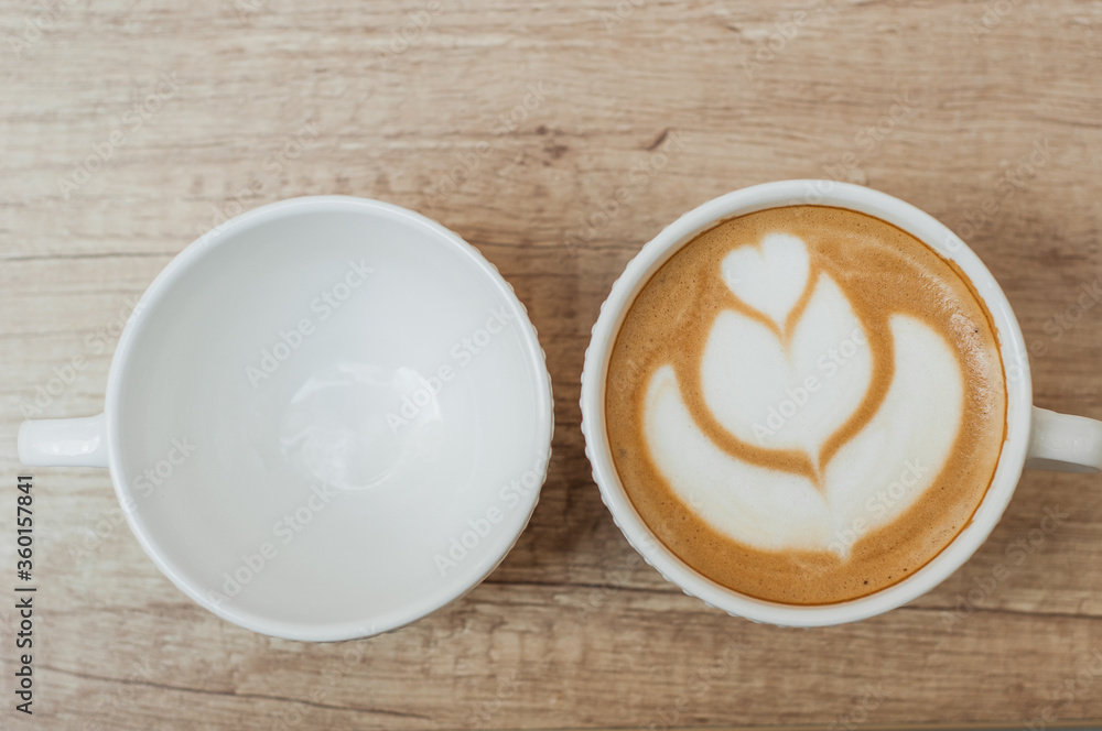 two cups of coffee cappuccino two cups of coffee cappuccino