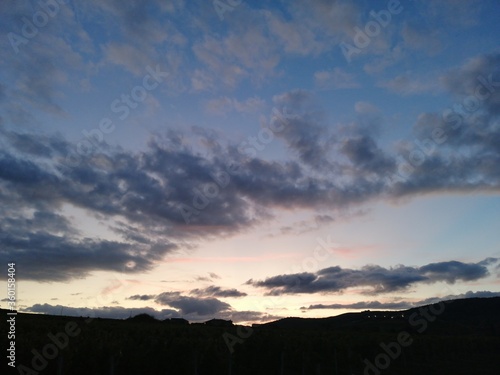 sunset in the mountains