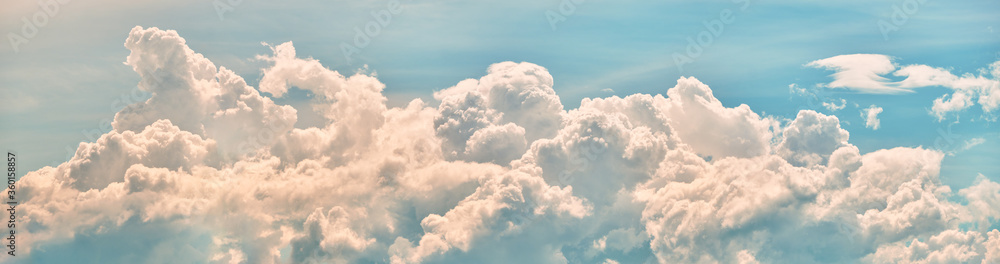 Sky clouds panorama landscape - obrazy, fototapety, plakaty 