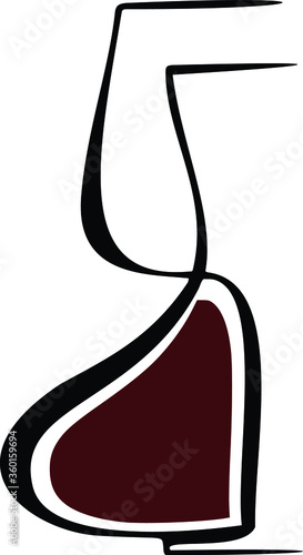 Wine logo design template. Sketch glass and decanter. Vector illustration