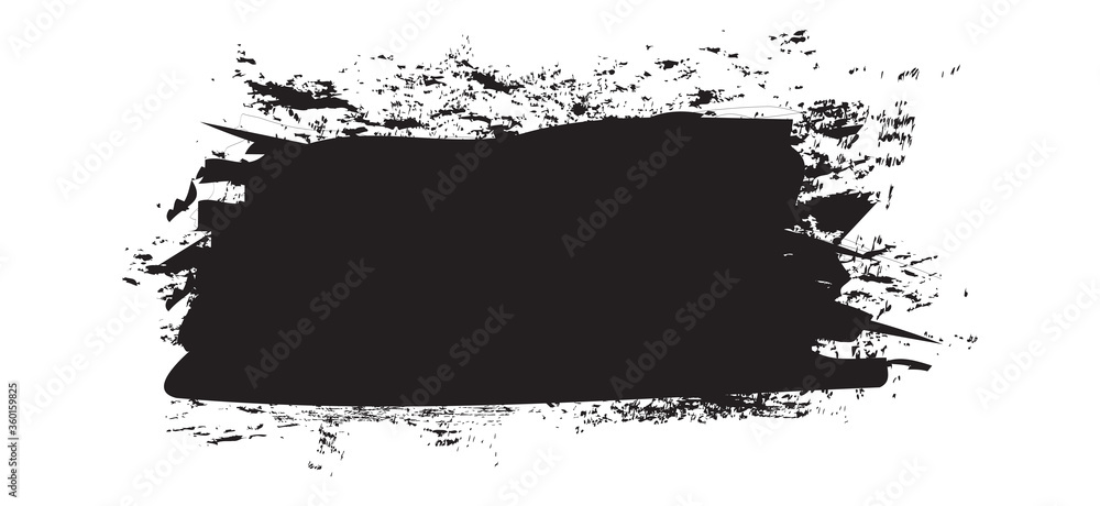 Black brush stroke isolated on white background. Trendy brush stroke for black ink paint, grunge backdrop, dirt banner, watercolor design and dirty texture. Brush stroke vector illustration Black brush stroke isolated on white background. Trendy brush stroke for black ink paint, grunge backdrop, dirt banner, watercolor design and dirty texture. Brush stroke vector illustration