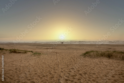 Sunset   Baltic sea beach