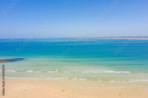 Aerial Photograph of St Ives, Cornwall, England in the sun