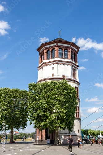 Burgplatz with castle tower in Düsseldorf's old town