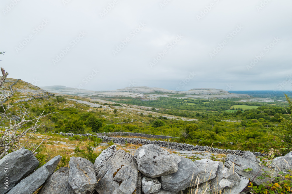 Rocky Landscape in the Burren of Ireland 