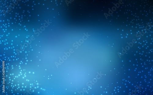 Dark BLUE vector background with galaxy stars. Modern abstract illustration with Big Dipper stars. Smart design for your business advert.