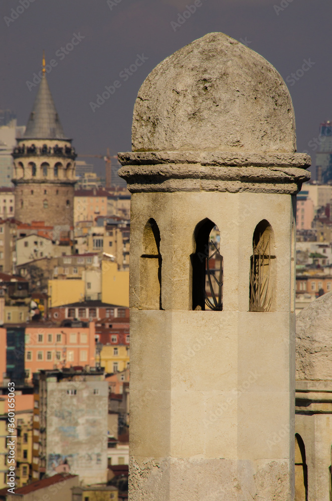  mosque dome and Galata Tower in the background