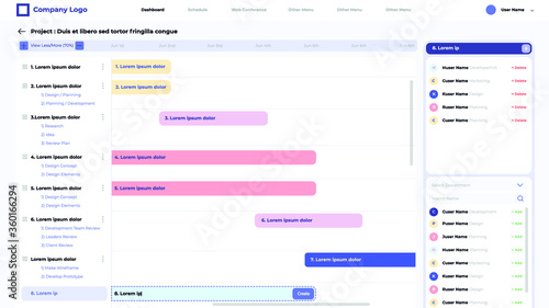 Web Design Template for Managing Tasks
