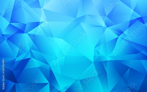 Light BLUE vector abstract mosaic pattern. Creative illustration in halftone style with triangles. Template for cell phone's backgrounds.