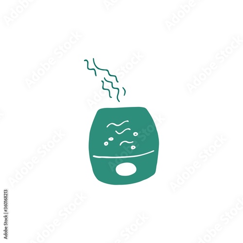 Air humidifier icon. Humidity control sign. Hand drawn flat vector illustration