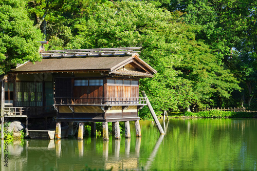 Canvas Print Japanese Garden at Kenrokuen Garden, Kanazawa City, Ishikawa Pref
