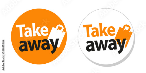 Take away sticker