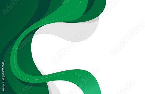 Sfondo verde e bianco con onde con lo spazio per titolo e testi	