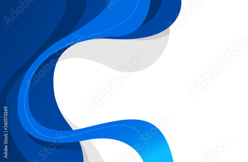 Sfondo blu e bianco con onde, curve per il web design moderno