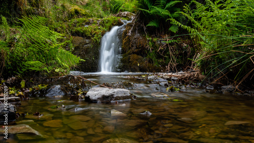 Small waterfall in Carding Mill Valley  Church Stretton   England  Europe