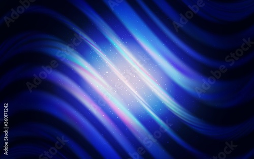 Dark BLUE vector background with astronomical stars. Space stars on blurred abstract background with gradient. Template for cosmic backgrounds.