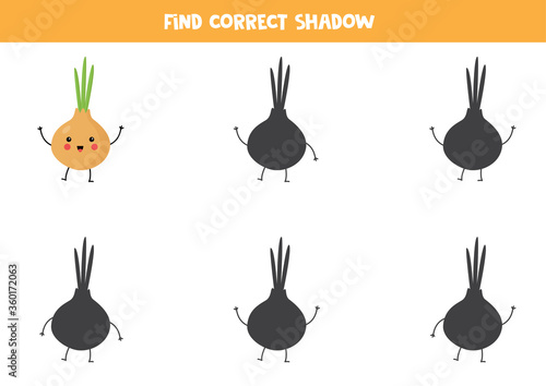 Find the correct shadow of kawaii onion.