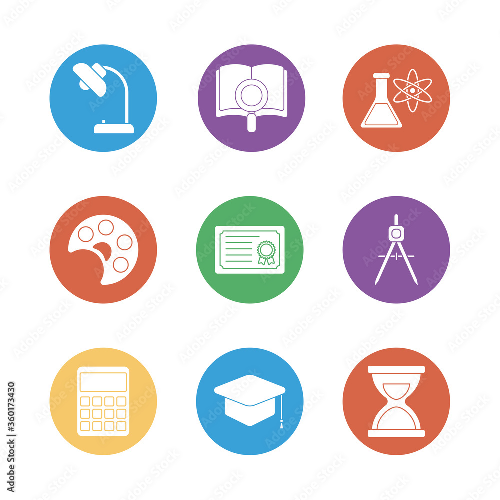 education and school icon set vector design education and school icon set vector design