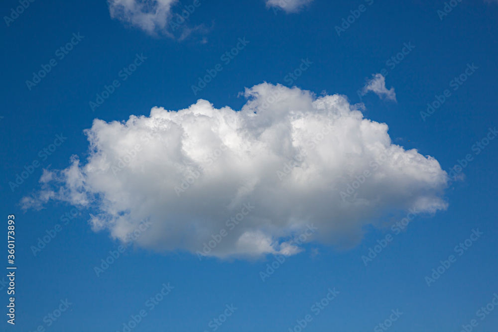 White clouds on the blue sky