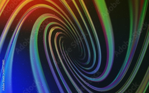 Light Blue, Yellow vector background with astronomical stars. Blurred decorative design in simple style with galaxy stars. Best design for your ad, poster, banner.