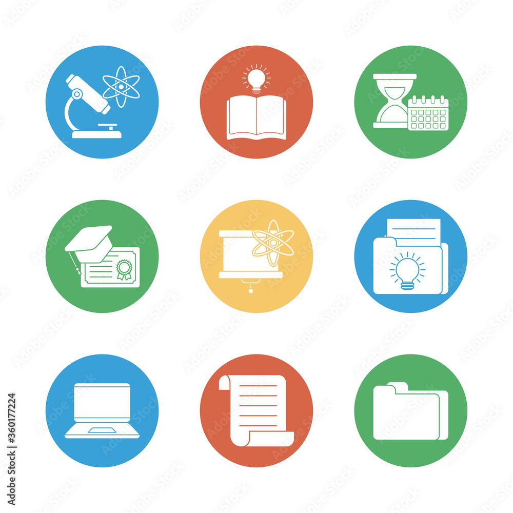 education and school icon set vector design education and school icon set vector design
