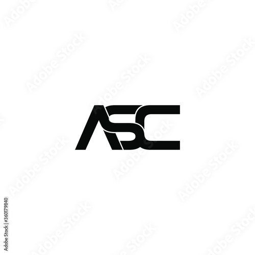 asc letter original monogram logo design