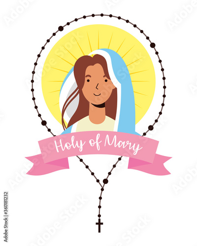 miraculous virgin assumption of mary with rosary