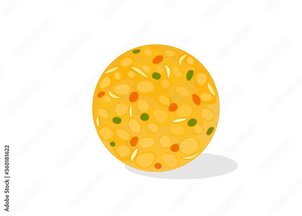 Boondi laddu Indian Sweets or Mithai Food Vector Boondi laddu Indian Sweets or Mithai Food Vector