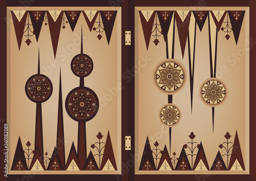 Artistic Kuwait Towers Backgammon Board - Souvenir Game