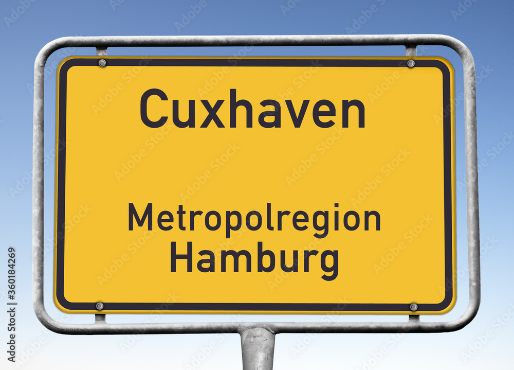 Ortswerbeschild Cuxhaven, Metropolregion Hamburg (Symbolbild) Ortswerbeschild Cuxhaven, Metropolregion Hamburg (Symbolbild)