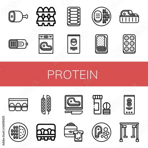 protein icon set