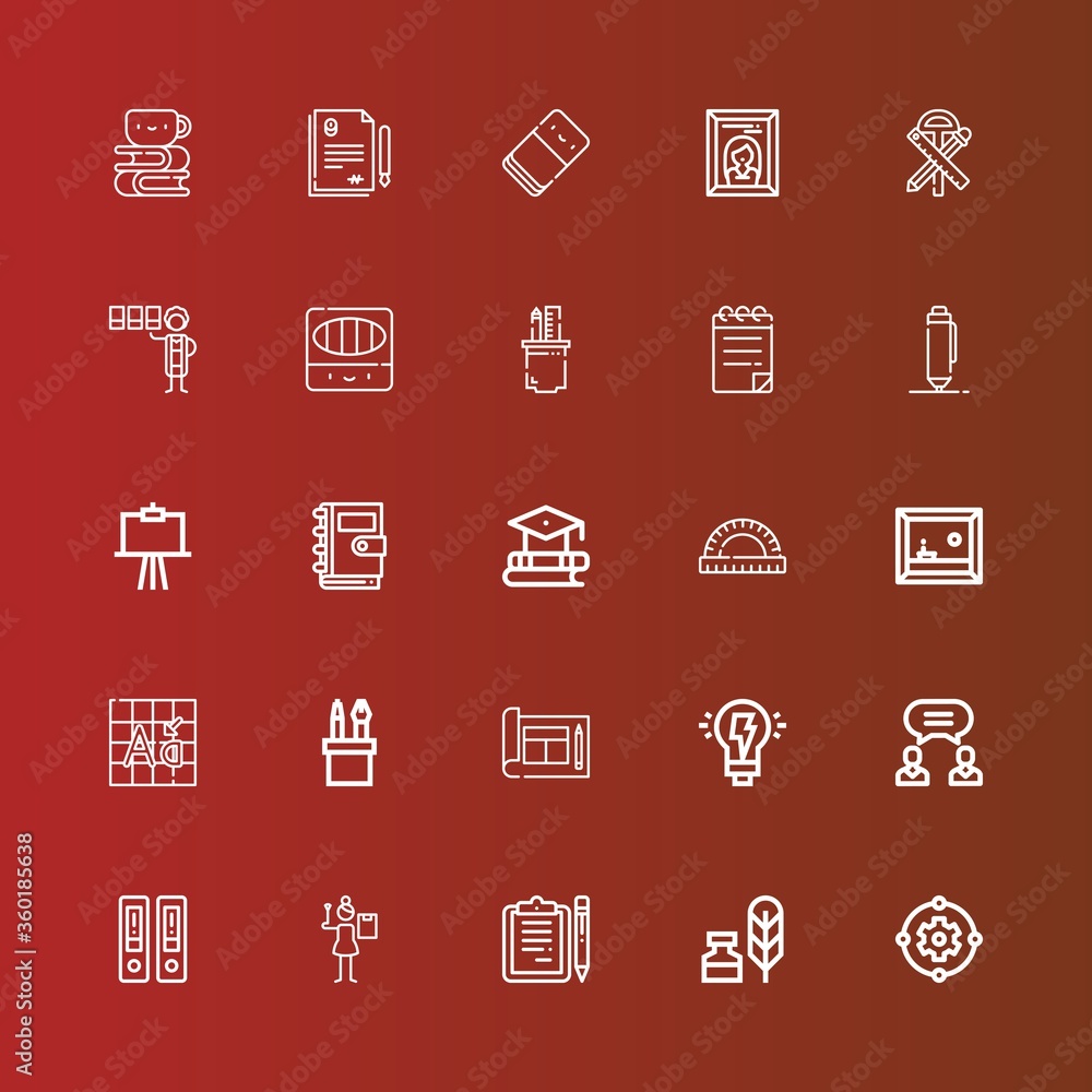 Editable 25 pen icons for web and mobile Editable 25 pen icons for web and mobile