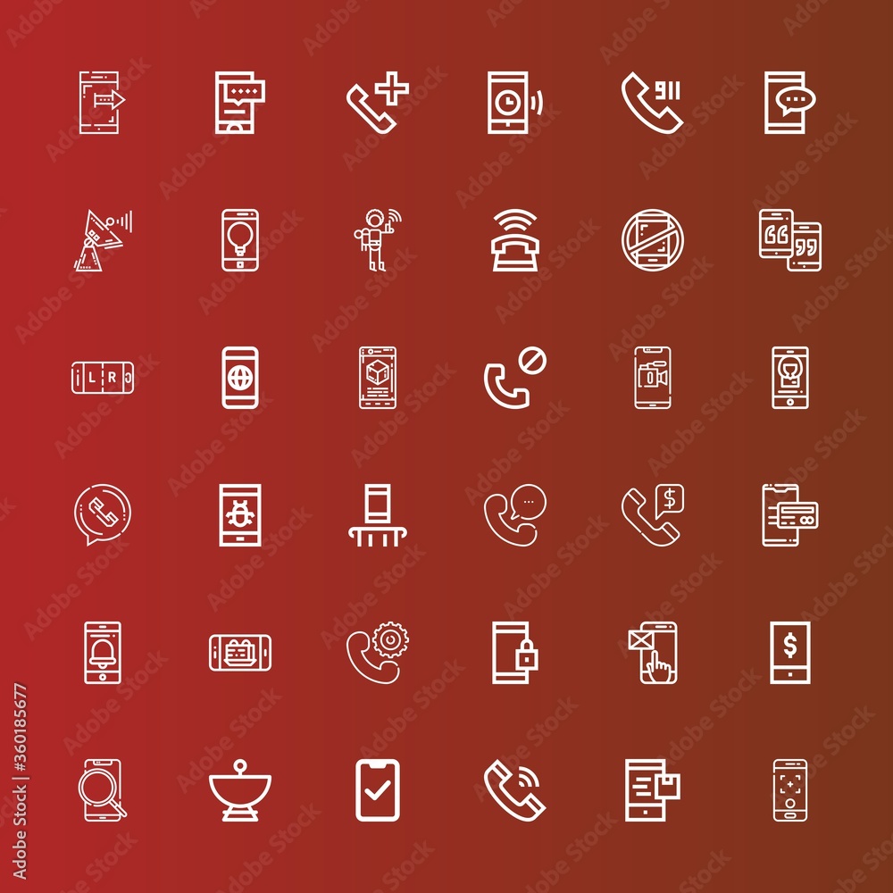 Editable 36 receiver icons for web and mobile Editable 36 receiver icons for web and mobile
