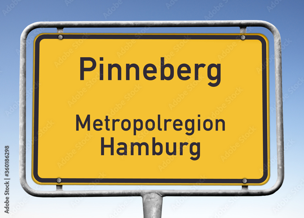 Ortswerbeschild Pinneberg, Metropolregion Hamburg, (Symbolbild)
