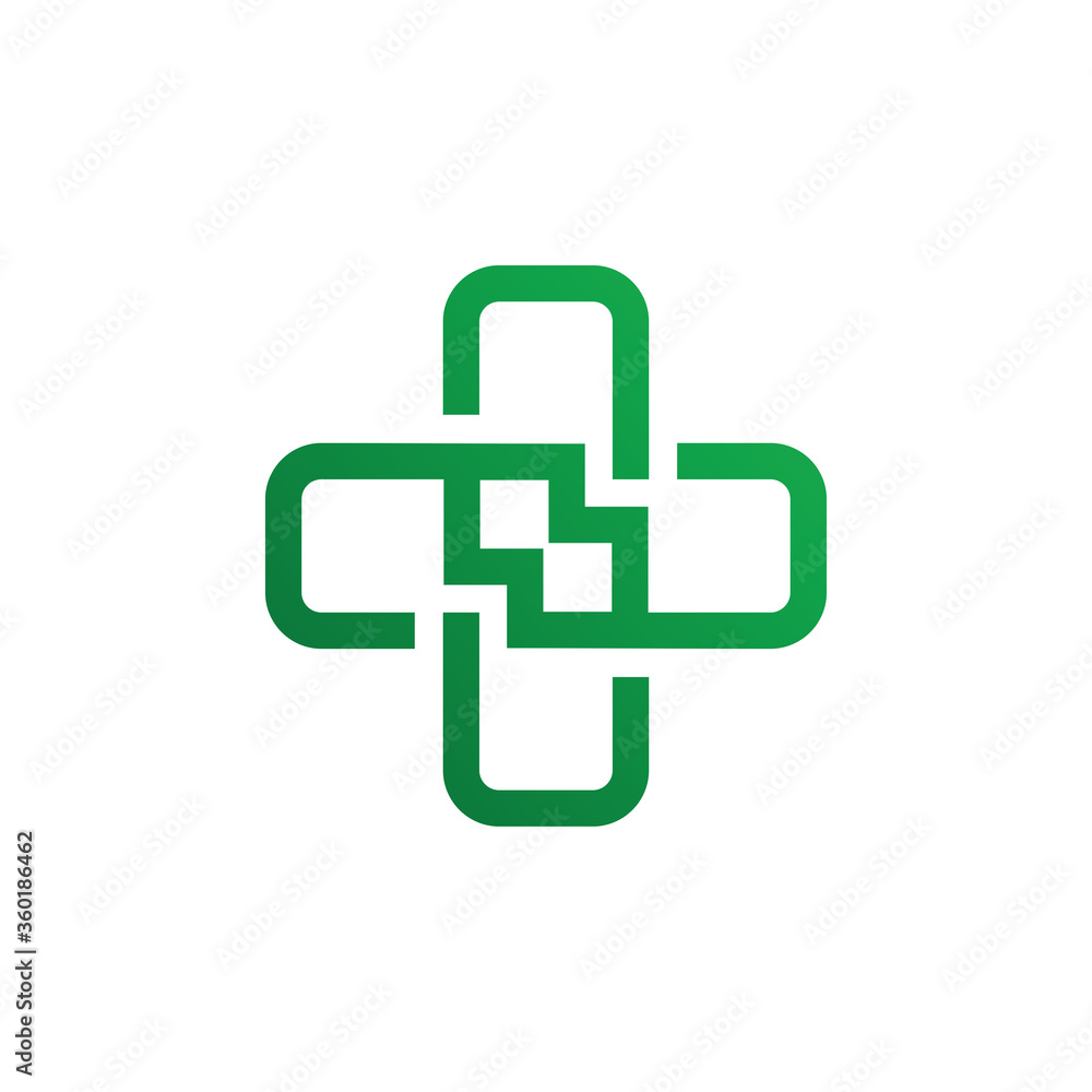 Fototapeta premium Plus medical logo vector