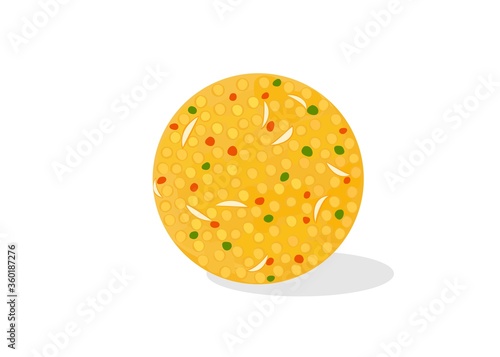 Boondi laddu Indian Sweets or Mithai Food Vector