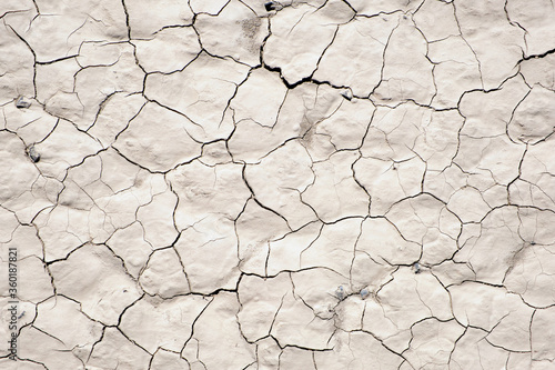 Cracked dry lifeless earth