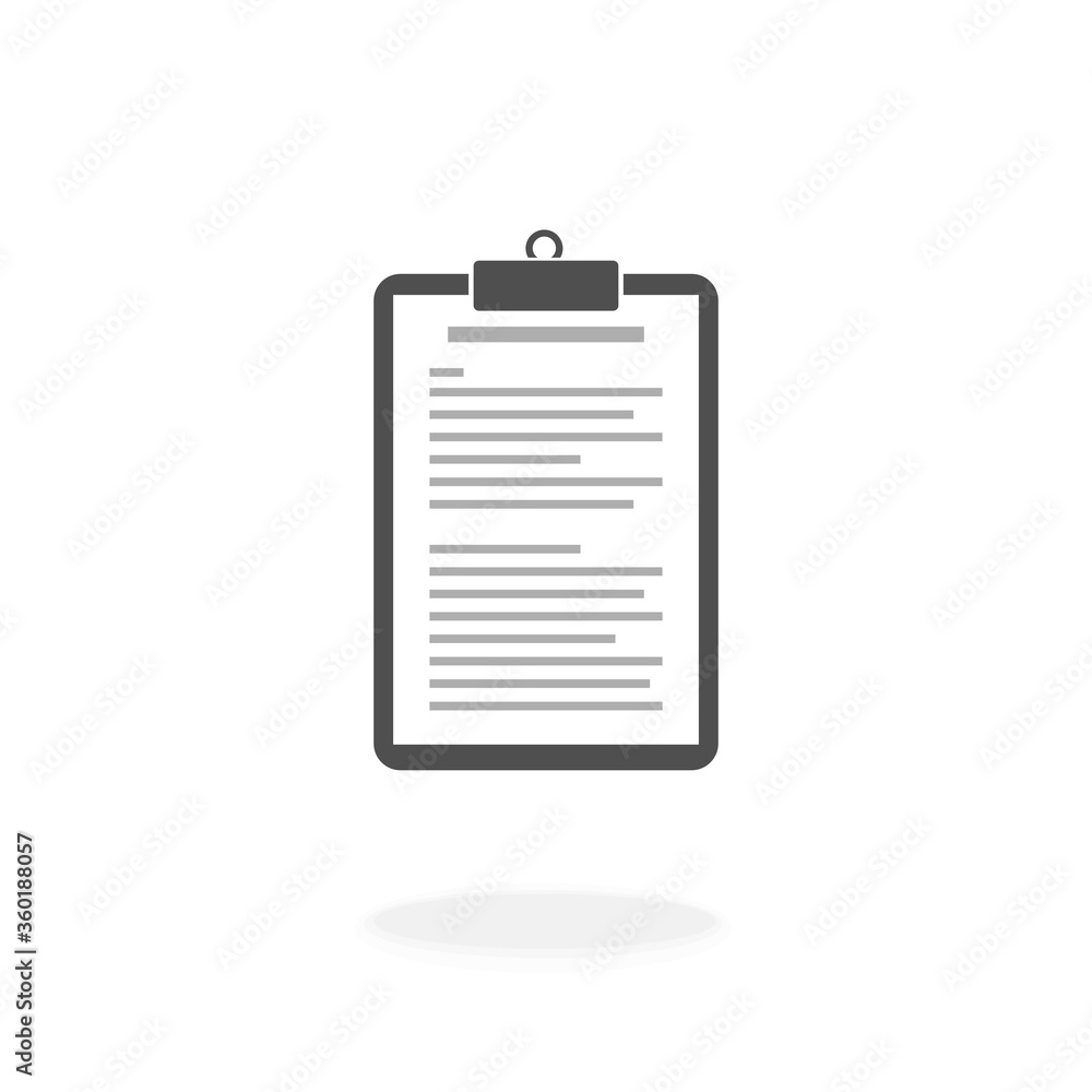 Business Report Study Document on Clipboard - Icon Vector Illustration Sign Symbol Business Report Study Document on Clipboard - Icon Vector Illustration Sign Symbol
