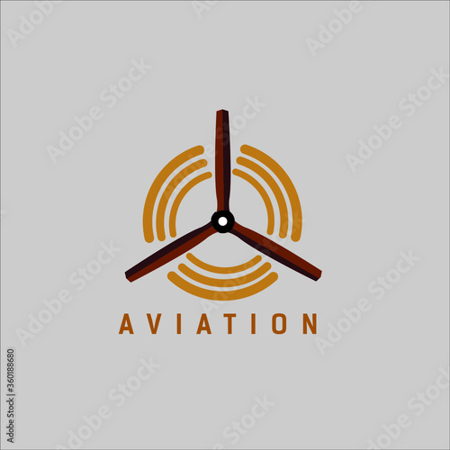Badge design with propeller