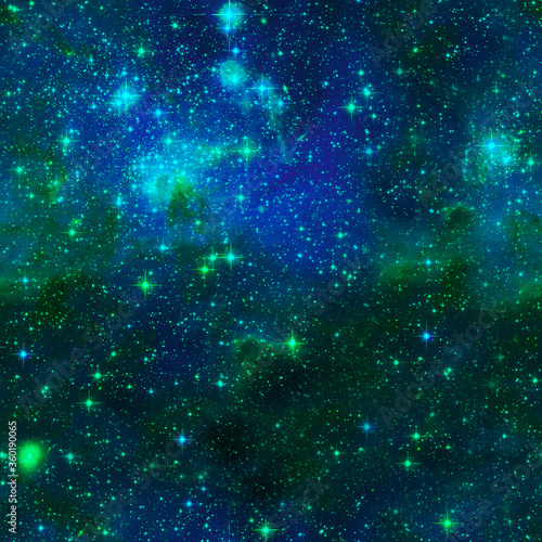 Galaxy pattern repeated design. Blue abstract 