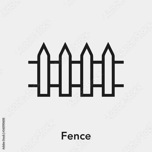 fence icon vector sign symbol