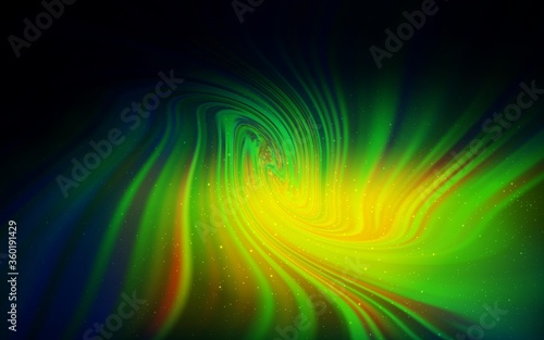 Dark Blue, Green vector template with space stars. Modern abstract illustration with Big Dipper stars. Pattern for futuristic ad, booklets.