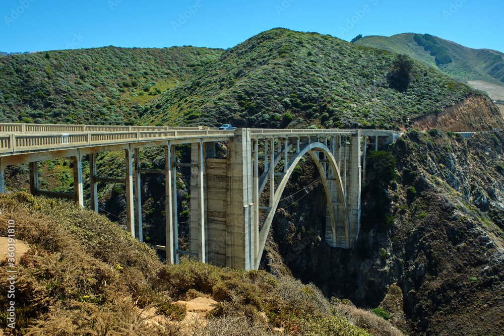 Bixby Bridge, on the Pacific Coast. Scenic California Highway 1 Bixby Bridge, on the Pacific Coast. Scenic California Highway 1