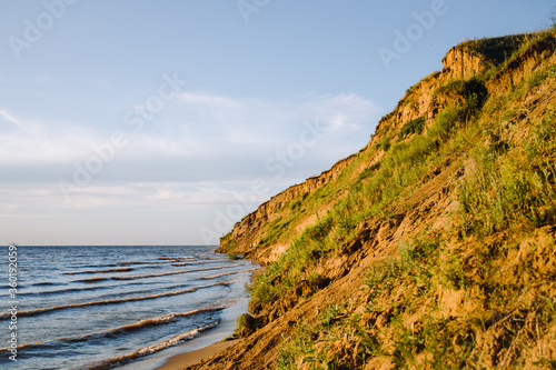 The beautiful coast during the sunset