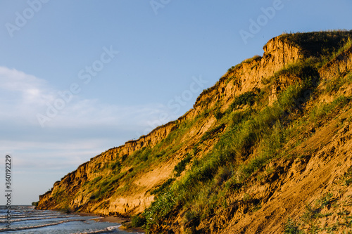 The beautiful coast during the sunset