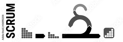 Scrum software development, scrum sprint scheme, scrum framework
